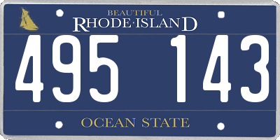 RI license plate 495143