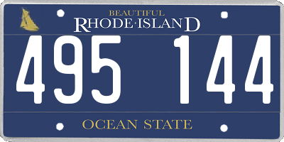 RI license plate 495144