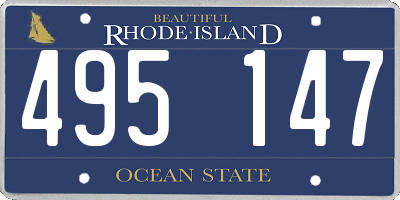RI license plate 495147