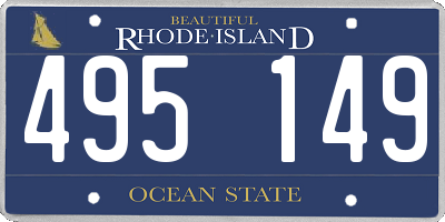 RI license plate 495149