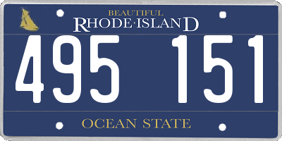 RI license plate 495151