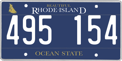 RI license plate 495154