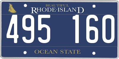 RI license plate 495160