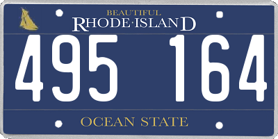 RI license plate 495164