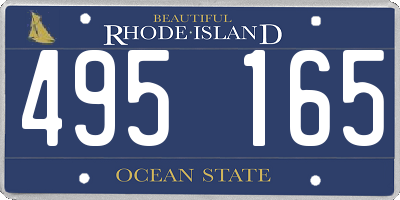 RI license plate 495165