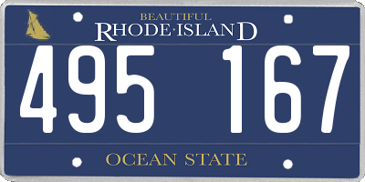 RI license plate 495167