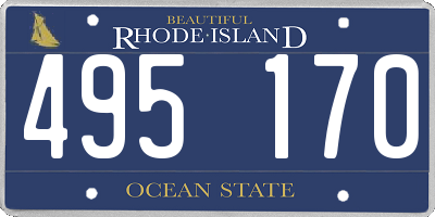 RI license plate 495170