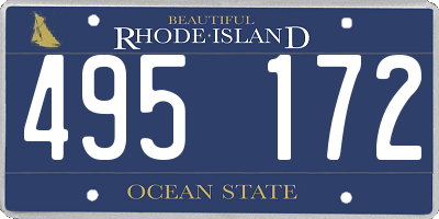 RI license plate 495172