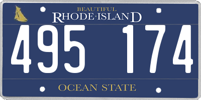RI license plate 495174
