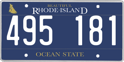 RI license plate 495181
