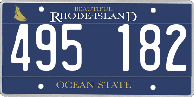 RI license plate 495182
