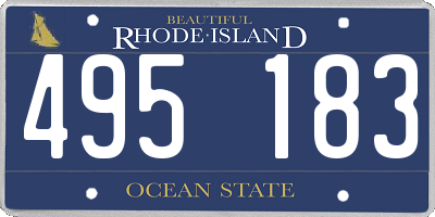 RI license plate 495183