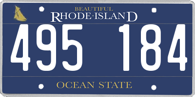 RI license plate 495184
