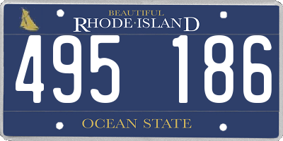 RI license plate 495186