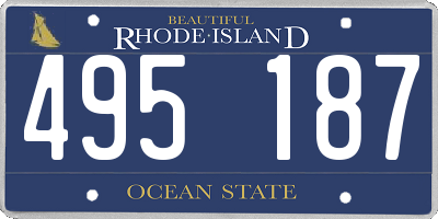 RI license plate 495187