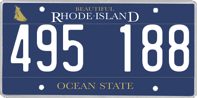 RI license plate 495188