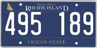 RI license plate 495189