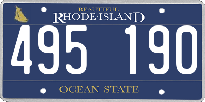 RI license plate 495190