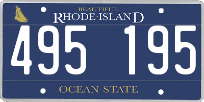 RI license plate 495195