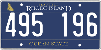 RI license plate 495196