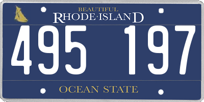 RI license plate 495197