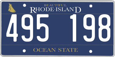 RI license plate 495198