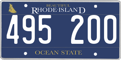 RI license plate 495200