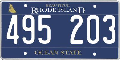 RI license plate 495203