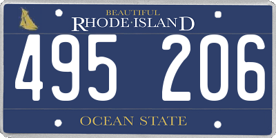 RI license plate 495206