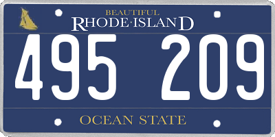 RI license plate 495209