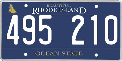RI license plate 495210