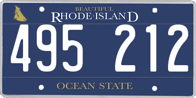 RI license plate 495212