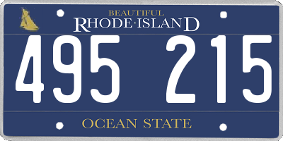 RI license plate 495215