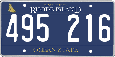 RI license plate 495216