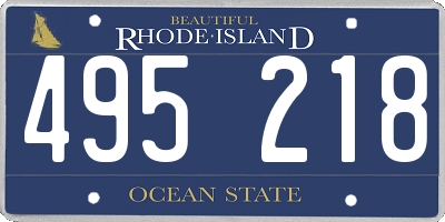 RI license plate 495218