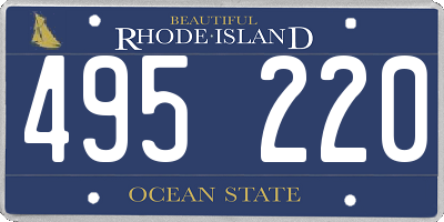 RI license plate 495220