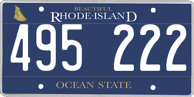 RI license plate 495222