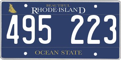 RI license plate 495223