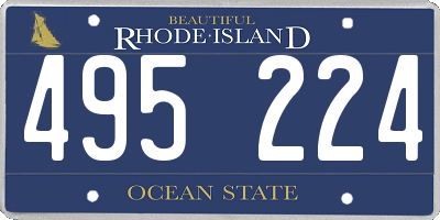 RI license plate 495224