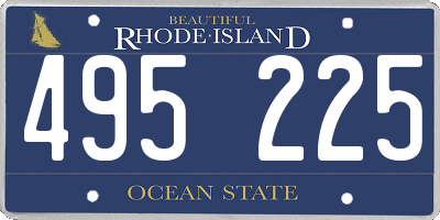 RI license plate 495225
