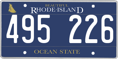 RI license plate 495226
