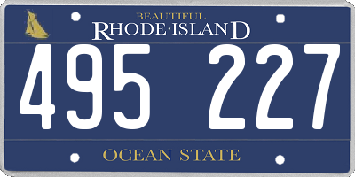 RI license plate 495227
