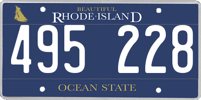 RI license plate 495228