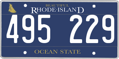 RI license plate 495229