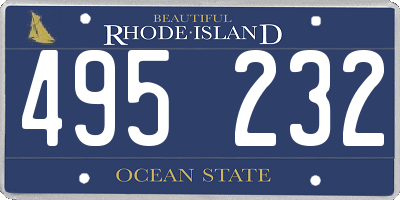 RI license plate 495232