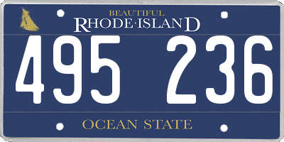 RI license plate 495236