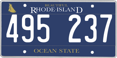 RI license plate 495237