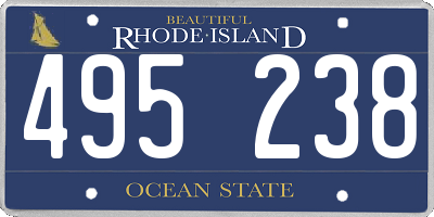 RI license plate 495238