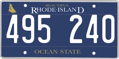 RI license plate 495240