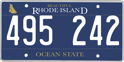RI license plate 495242